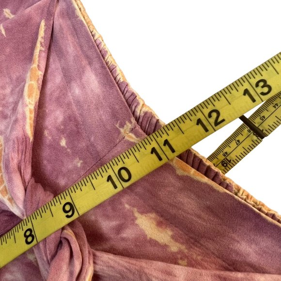 Young Broke Fabulous Purple Tie Dye Open Side Waist Tie Pants Small - Picture 11 of 11